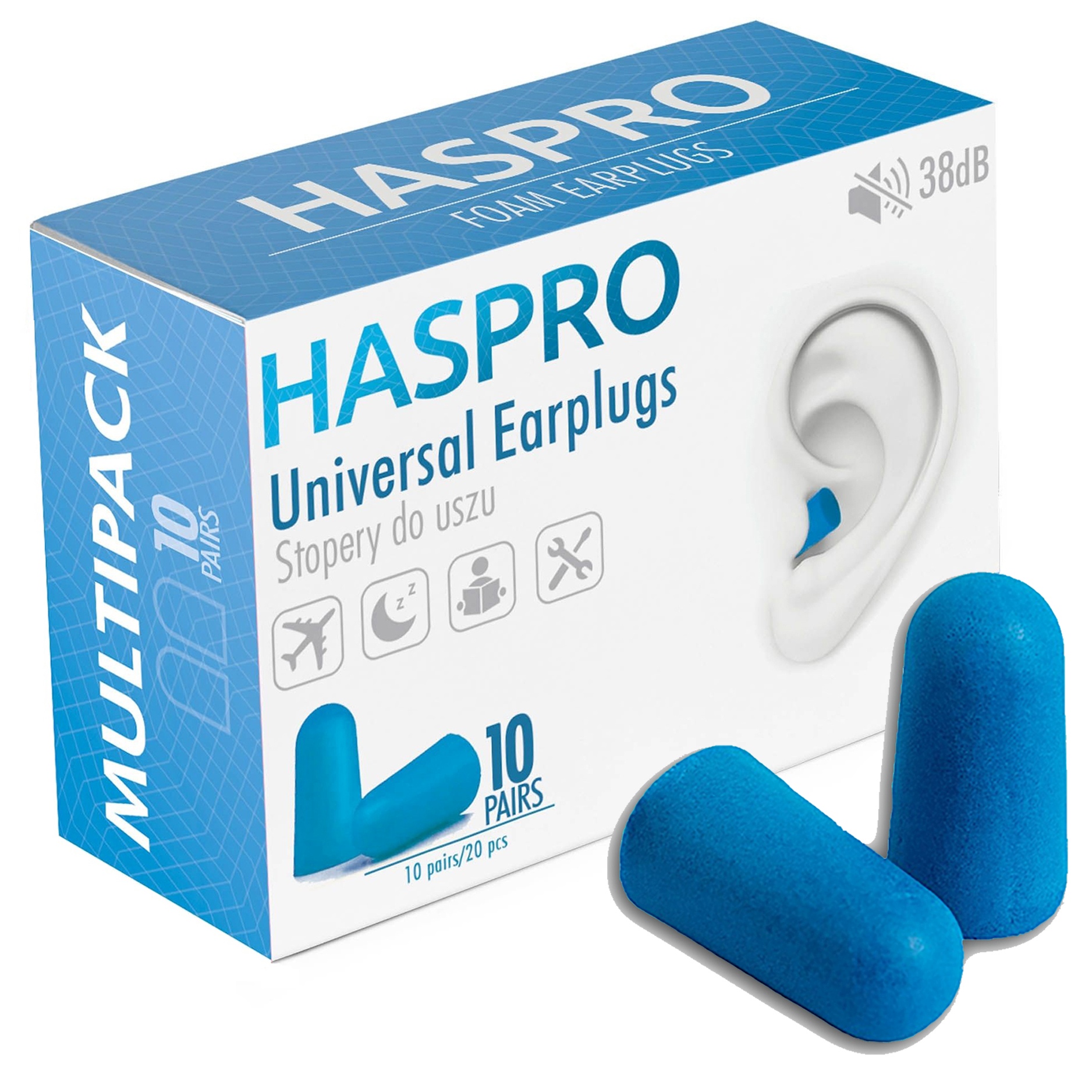 HASPRO Universal earplugs 10 pairs