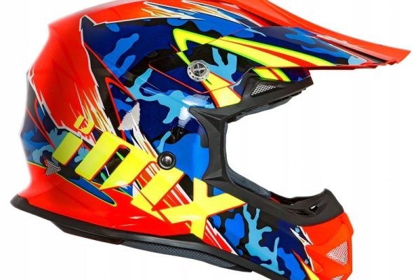 IMX Racing FMX-01 Motorcycle Helmet Camo/Flu/Orange