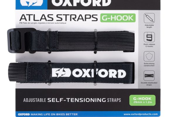Oxford Atlas G-Hook 26mm x 1.2m Black (Pair)
