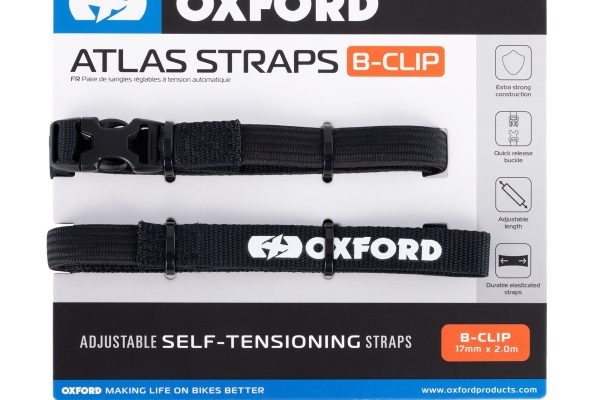 Oxford Atlas B-Clip 17mm x 2m Black (Pair)