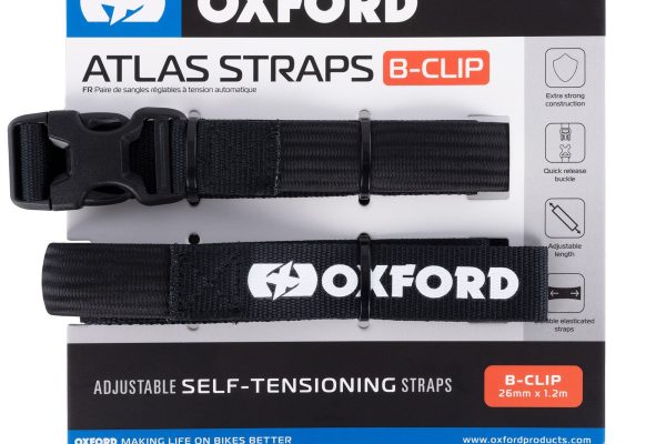 Oxford Atlas B-Clip 26mm x 1.2m Black (Pair)